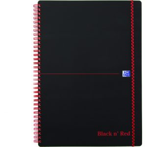 A5 Oxford Cahier spirale Black n' Red