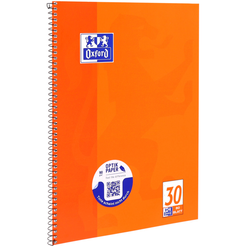 Oxford Cahier à spirale, A4+, uni, 160 pages, orange Fournitures-business.fr Oxford Cahier à spirale, A4+, uni, 160 pages, orange – Image 4