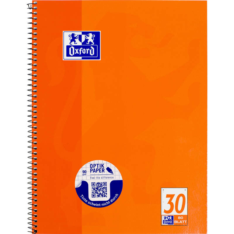 Oxford Cahier à spirale, A4+, uni, 160 pages, orange Fournitures-business.fr Oxford Cahier à spirale, A4+, uni, 160 pages, orange – Image 3
