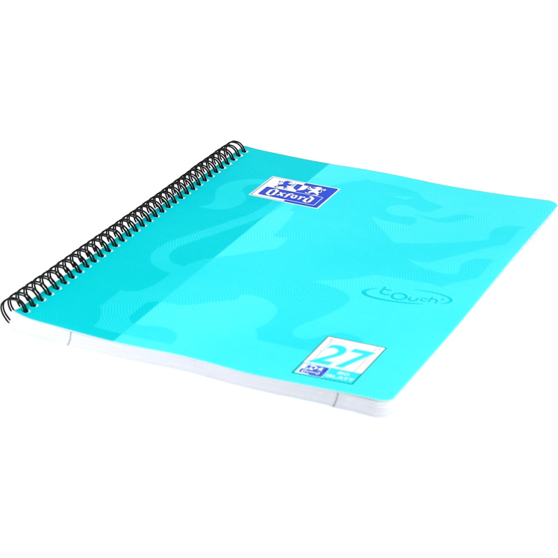 Oxford cahier Touch, A4+, ligné, 160 pages, bleu aqua Fournitures-business.fr Oxford cahier Touch, A4+, ligné, 160 pages, bleu aqua – Image 8