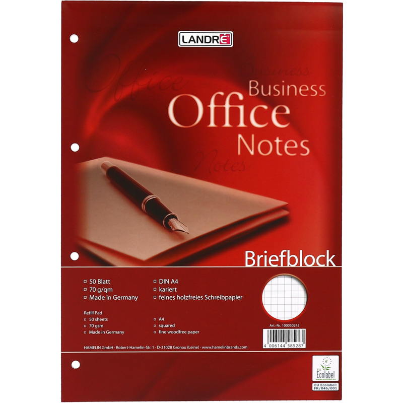LANDRÉ Bloc de correspondance "Business Office notes" A4, Fournitures-business.fr Porte-revues Porte-revues