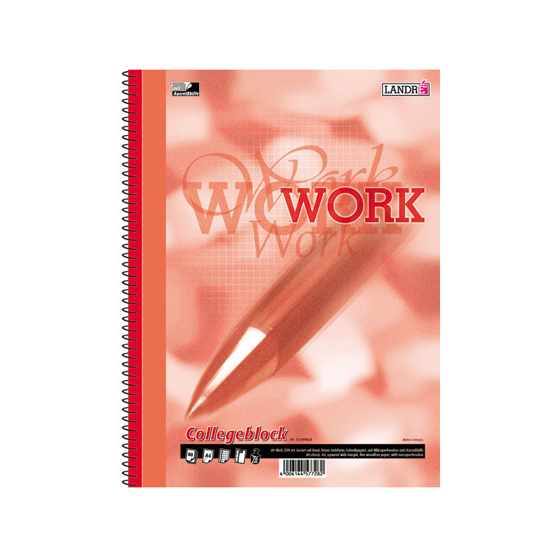 LANDRÉ Bloc à spirale "Business Office Notes", A4, carrelé, Fournitures-business.fr A4