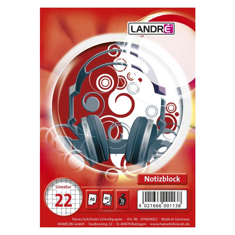 LANDRÉ bloc-notes à spirale, format A6, 40 feuilles, Fournitures-business.fr Cahiers & blocs notes Blocs notes spirale