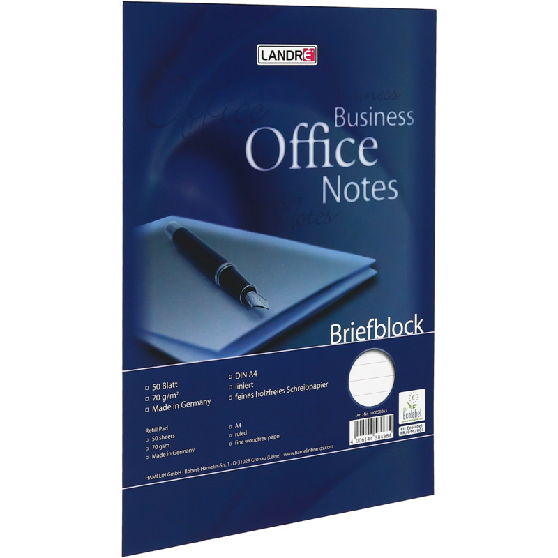 LANDRÉ Bloc de correspondance "Business Office notes" A4, Fournitures-business.fr LANDRÉ Bloc de correspondance "Business Office notes" A4, – Image 4