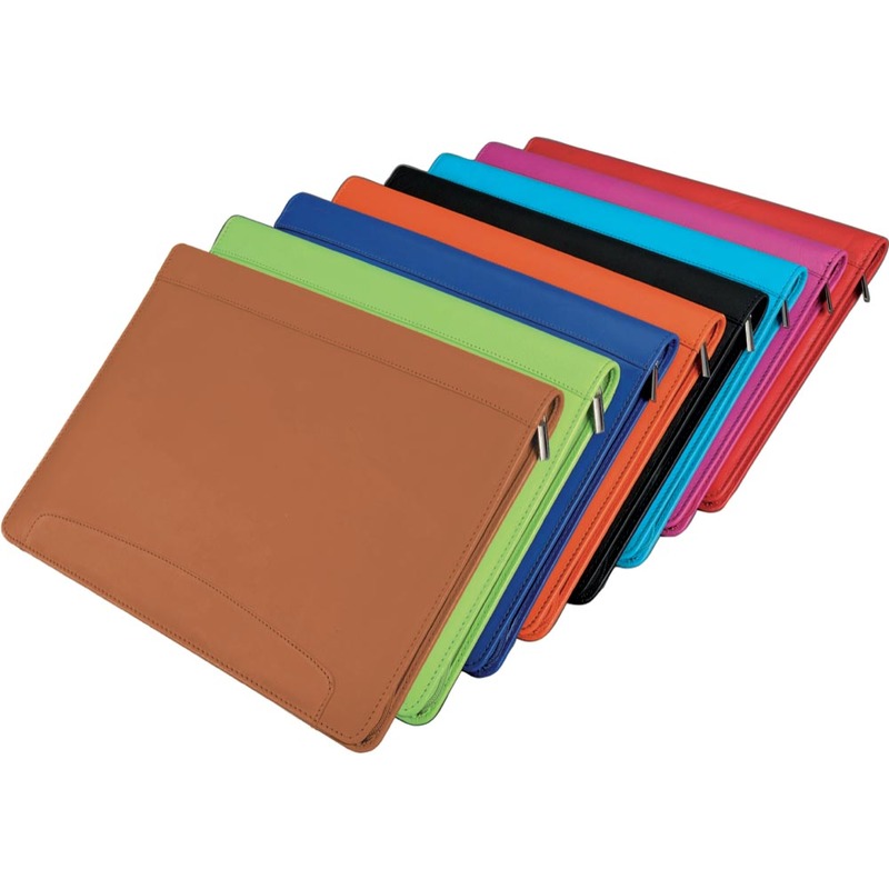 Alassio Conférencier "VALLO", A4, cuir nappa, orange Grand Paris Fournitures Etuis pour tablettes Portfolio