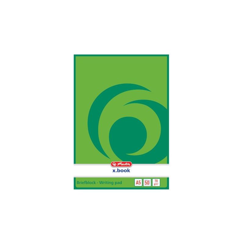 herlitz Bloc de papier à lettre x.book, A5, non perforé, uni Fournitures-business.fr Cahiers & blocs notes Blocs de correspondance