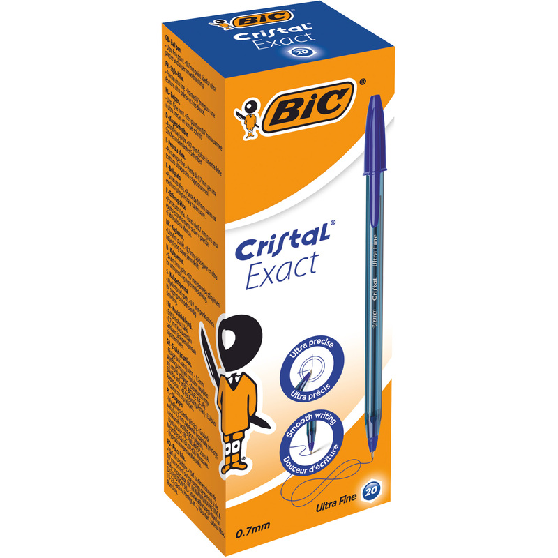 BIC Stylo à bille Cristal Exact, bleu Fournitures-business.fr BIC Stylo à bille Cristal Exact, bleu – Image 4