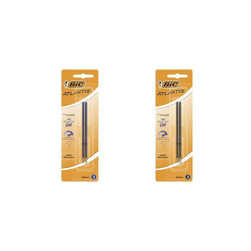 BIC Recharge stylo à bille X-Smooth Refill, bleu, blister 2 Grand Paris Fournitures Outils d'apprentissage Ardoises