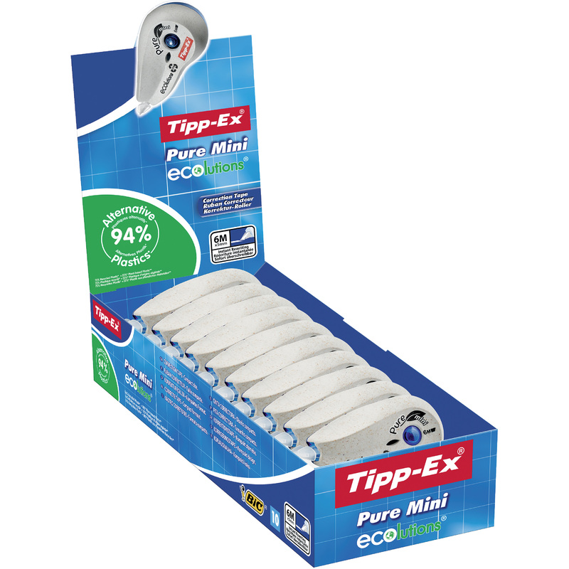 Tipp-Ex Rouleau correcteur "ecolutions Pure Mini" 5 mm x 6 m Fournitures-business.fr noir