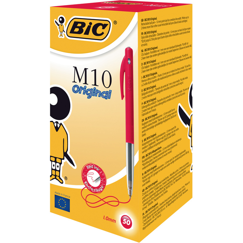 BIC Stylo à bille rétractable M10, rouge Grand Paris Fournitures BIC Stylo à bille rétractable M10, rouge – Image 3