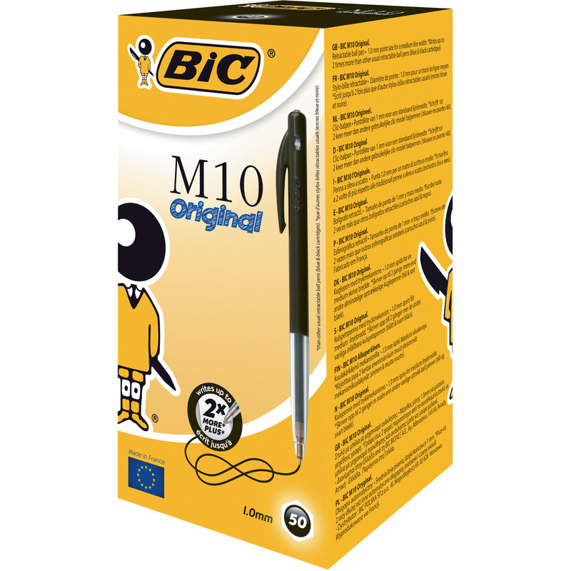 BIC Stylo à bille rétractable M10, noir Grand Paris Fournitures BIC Stylo à bille rétractable M10, noir – Image 3