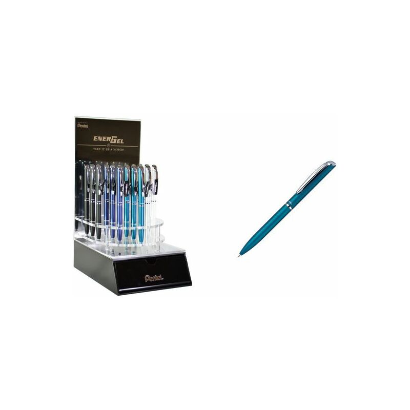 Pentel Stylo roller à encre gel EnerGel Hi-Class, présentoir Grand Paris Fournitures Stylos bille & roller encre gel Stylos roller encre gel Pentel Stylo roller à encre gel K230M
