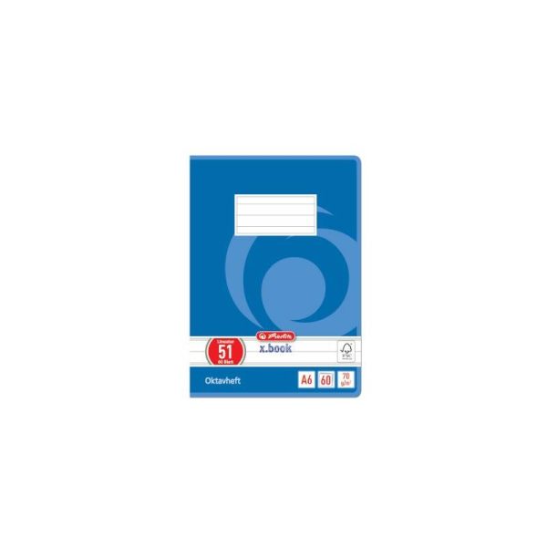 herlitz Cahier Octave x.book, format A6, ligné, 70g/m2, 60