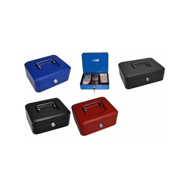 pavo Caisse à monnaie, (L)150 x (P)115 x (H)80 mm, gris Grand Paris Fournitures Stockage de l'argent Caisses à monnaies pavo Caisse à monnaie