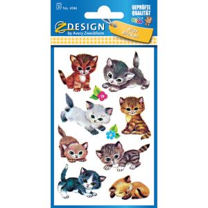 Stickers & albums à stickers Stickers en papier enfants AVERY Zweckform Sticker Z-Design Kids "chats"