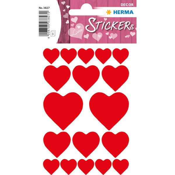 Stickers & albums à stickers Stickers en papier HERMA Sticker DECOR "Coeurs"