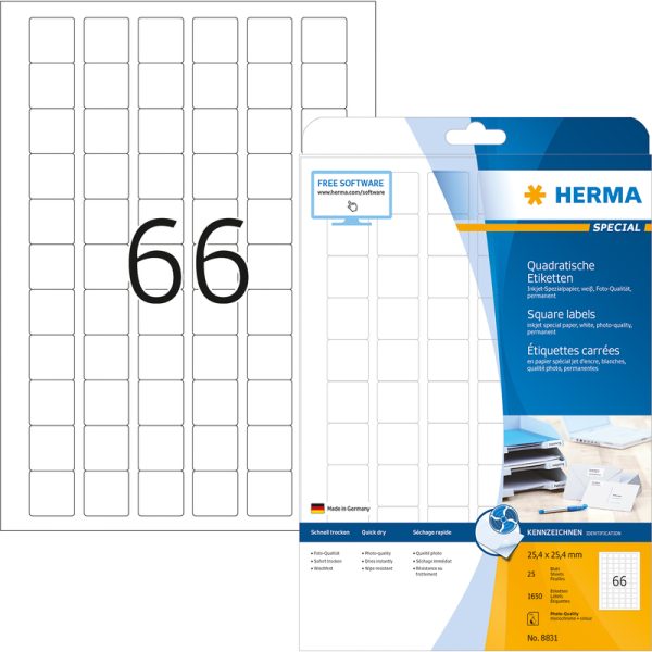 Marquages & identifications Etiquettes glossy HERMA Etiquette jet d'encre SPECIAL