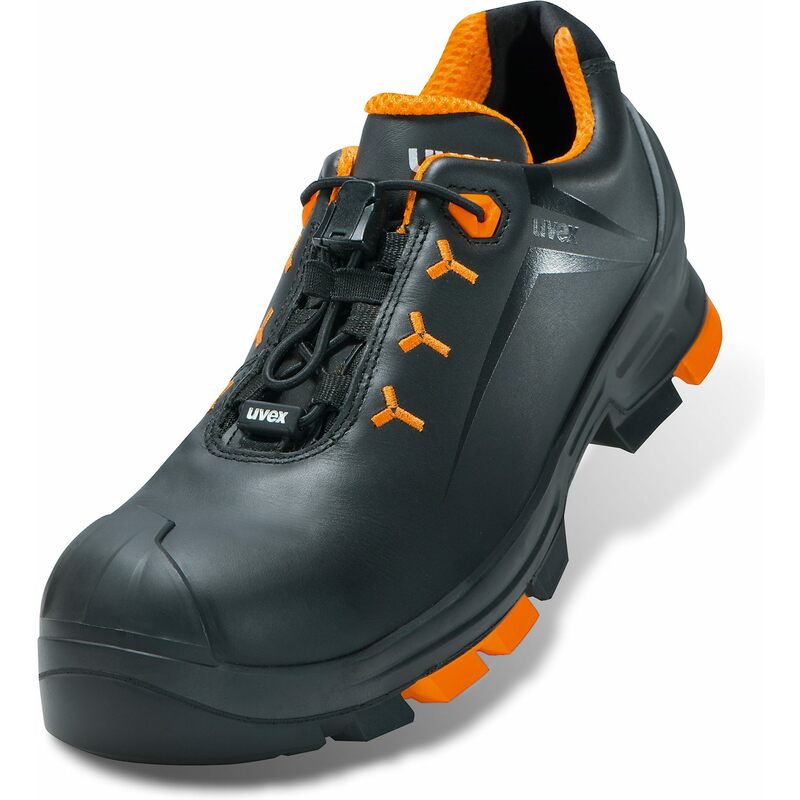 uvex 2 Chaussures basses S3 SRC, T. 46, noir/orange Fournitures-business.fr Chaussures de travail Chaussures de sécurité S3 uvex 2 Chaussures basses S3 SRC