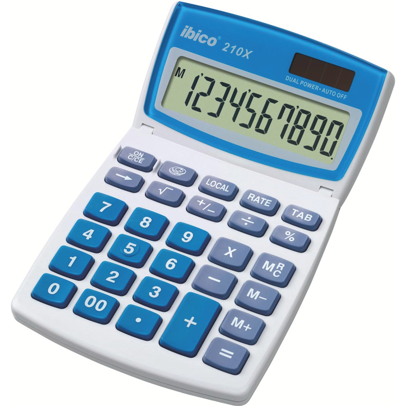 ibico Calculatrice de bureau 210X, écran LCD 10 chiffres Fournitures-business.fr écran LCD 10 chiffres
