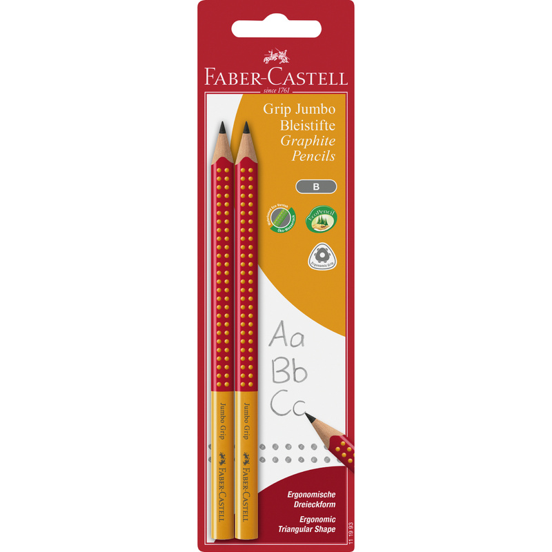 FABER-CASTELL Crayon Jumbo GRIP TWO TONE, carte blister Fournitures-business.fr carte blister