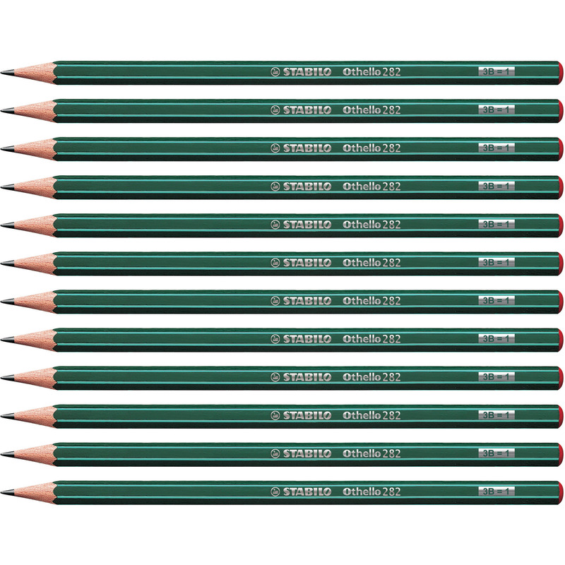 STABILO Crayon graphite Othello, hexagonal, dureté: 3B Fournitures-business.fr hexagonal STABILO Crayon graphite Othello