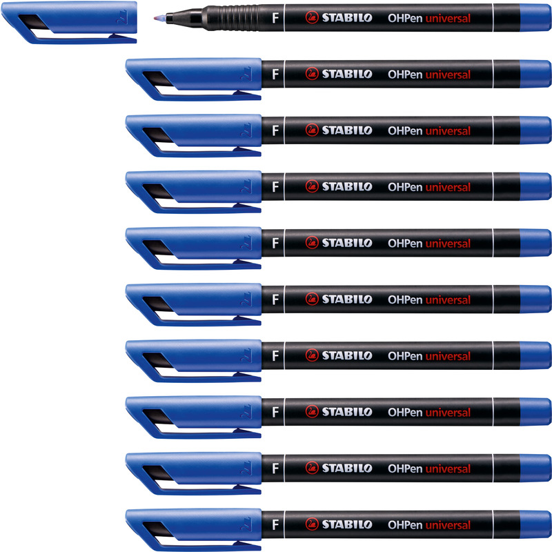 STABILO Feutre pour films OHPen universal, permanent, bleu Fournitures-business.fr Marqueurs permanents & non permanents Marqueurs permanent