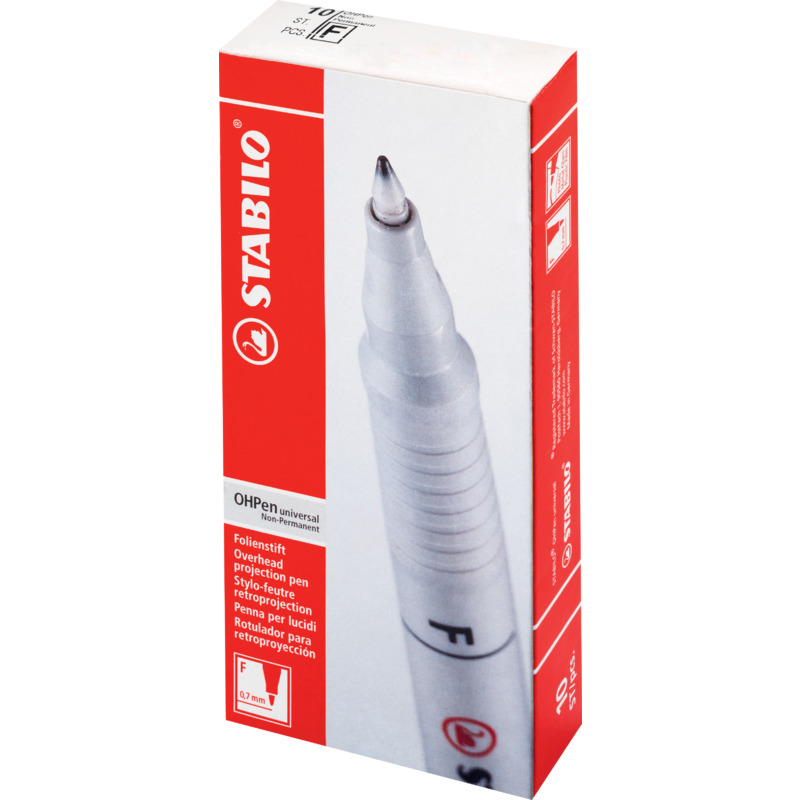 STABILO Feutre pour films OHPen universal, soluble, rouge Fournitures-business.fr pointe fine STABILO Feutre pour films OHPen universal