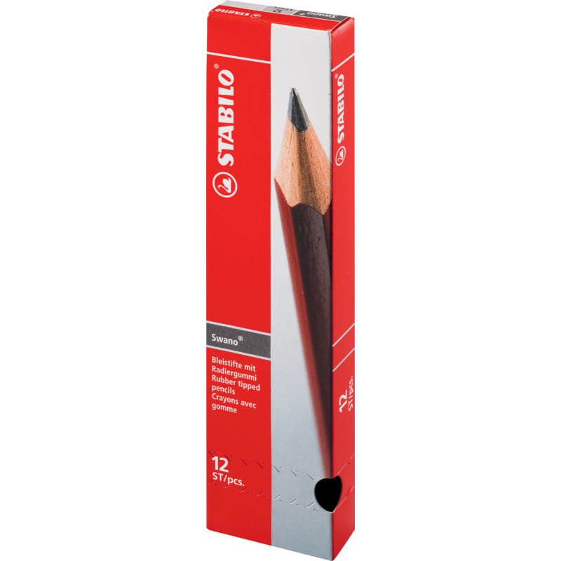 STABILO Crayon graphite Swano avec gomme, dureté: HB Fournitures-business.fr dureté: HB