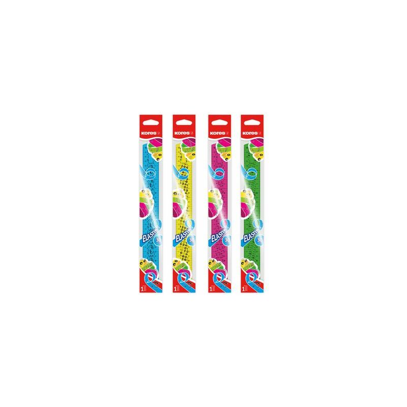 Kores Règle plate Elastik, 300 mm, plastique, incassable Fournitures-business.fr Instruments de traçage Règles plates en plastique Kores Règle plate Elastik