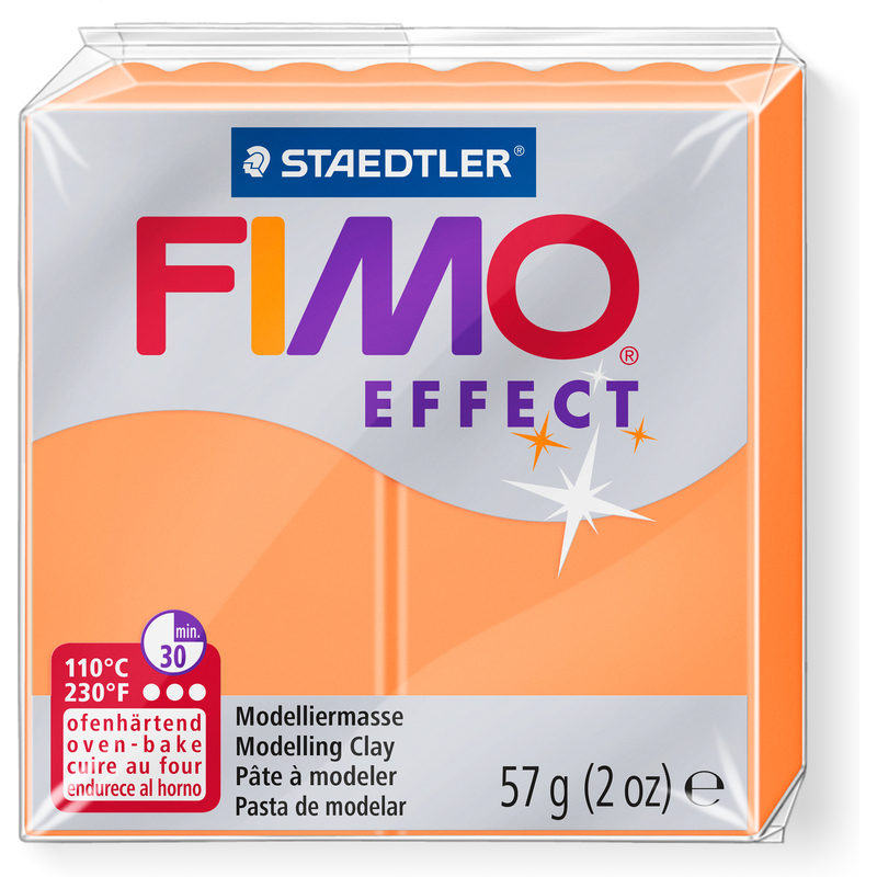 FIMO EFFECT Pâte à modeler, cuisson au four, orange fluo Fournitures-business.fr FIMO EFFECT Pâte à modeler