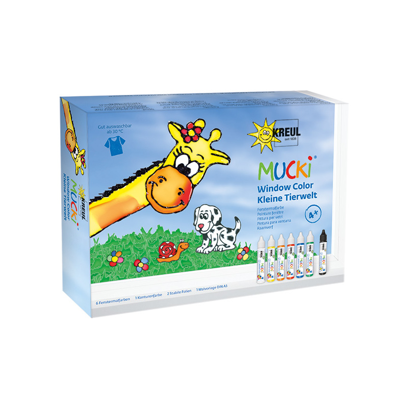 KREUL Window Color Pen "MUCKI", kit de 7 Fournitures-business.fr KREUL Window Color Pen "MUCKI"