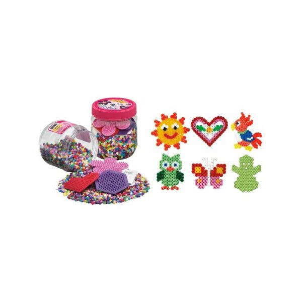 Pot De 1400 Perles à Repasser HAMA - Taille MAXI - Mélange De 10