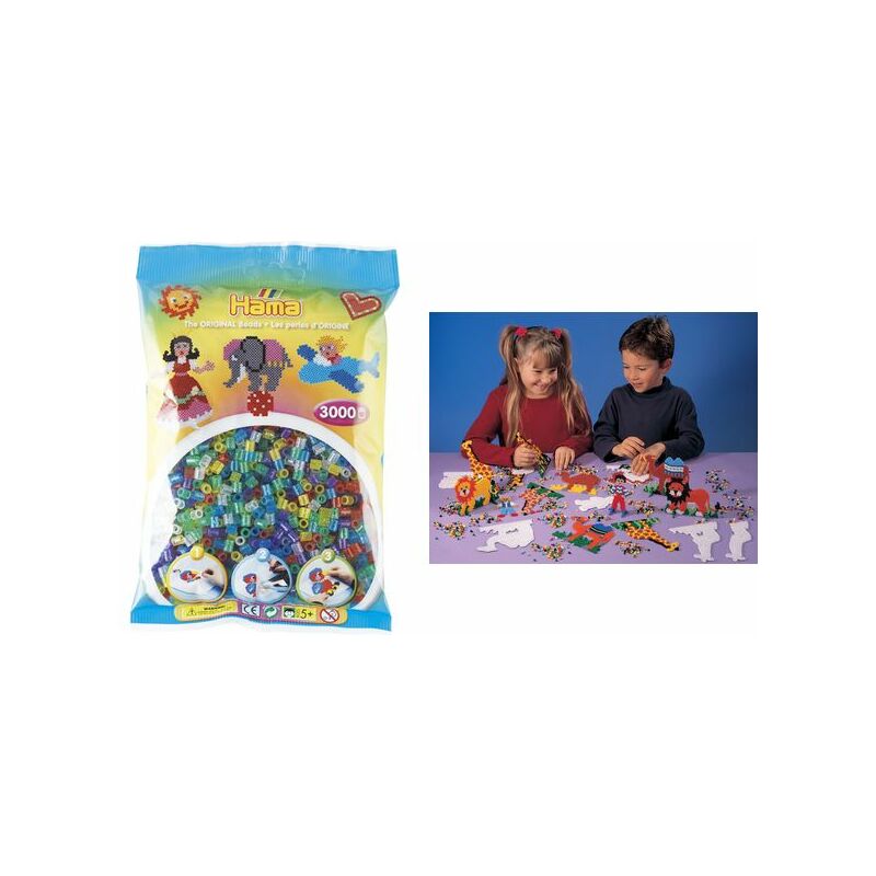 Hama Perles à repasser midi "mix paillettes", dans un sachet Fournitures-business.fr Perles à repasser & à piquer Perles à repasser midi