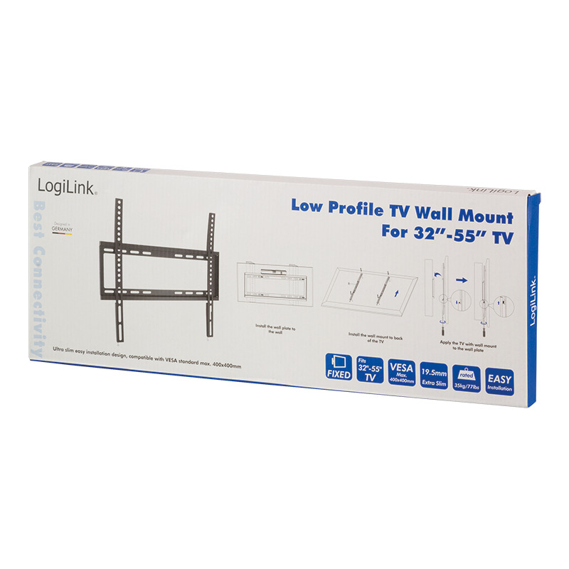 LogiLink Support mural pour TV, plat, pour 81,28 à 139 Fournitures-business.fr plat LogiLink Support mural pour TV