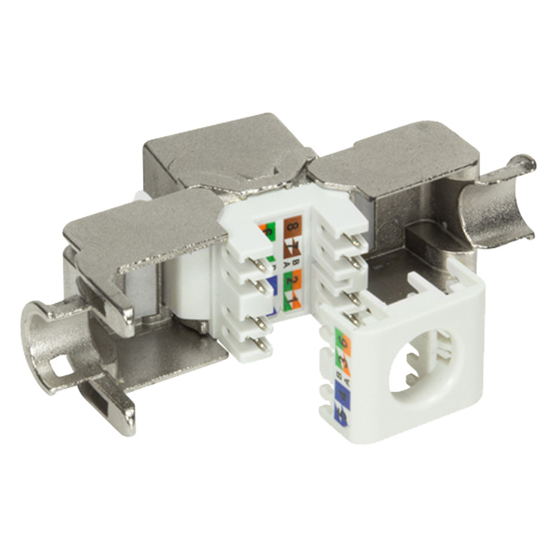 LogiLink Module keystone Cat.6A, classe EA, blindé, gris