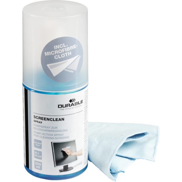 Nettoyants informatique Nettoyants pour écrans DURABLE Set de nettoyage pour écrans SCREENCLEAN SET