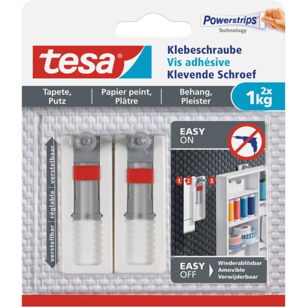 Crochets universel Clous adhésif tesa Powerstrips Vis adhésive pour papier peint/plâtre