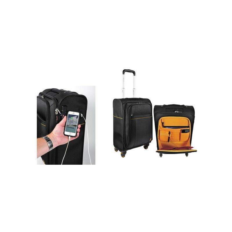 EXACOMPTA Trolley de voyage EXACTIVE, polyester, noir Fournitures-business.fr Valises & accessoires Trolleys de voyage EXACOMPTA Trolley de voyage EXACTIVE