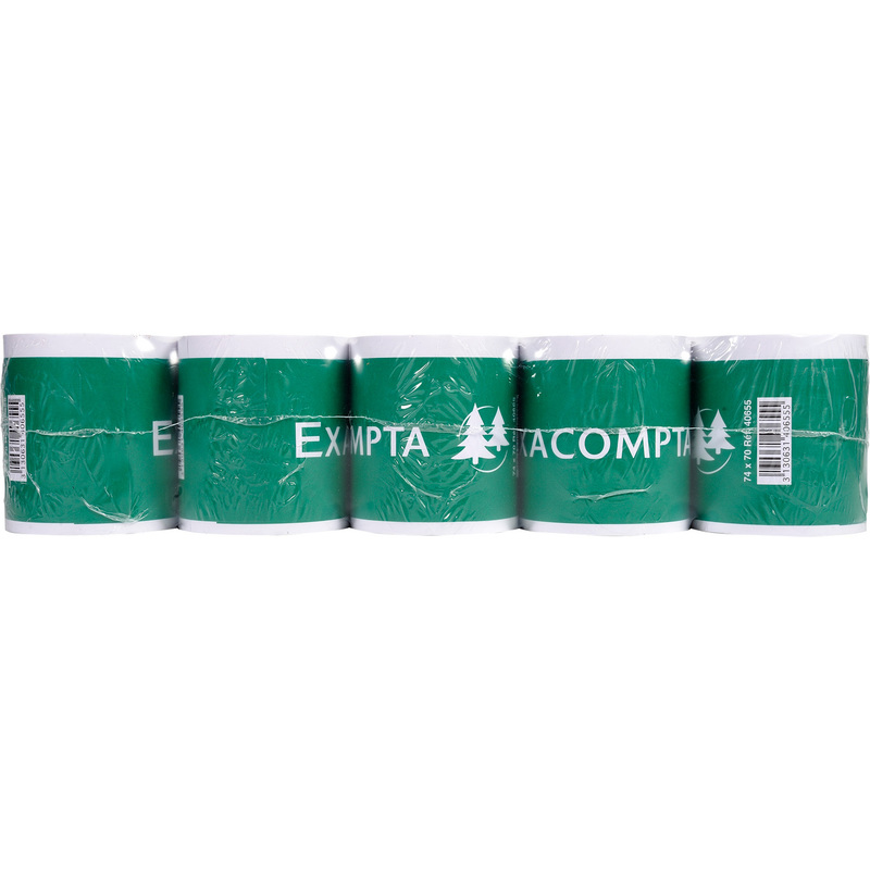 EXACOMPTA Bobine pour caisses, 74 mm x 40 m x 12 mm Grand Paris Fournitures 74 mm x 44 m x 12 mm