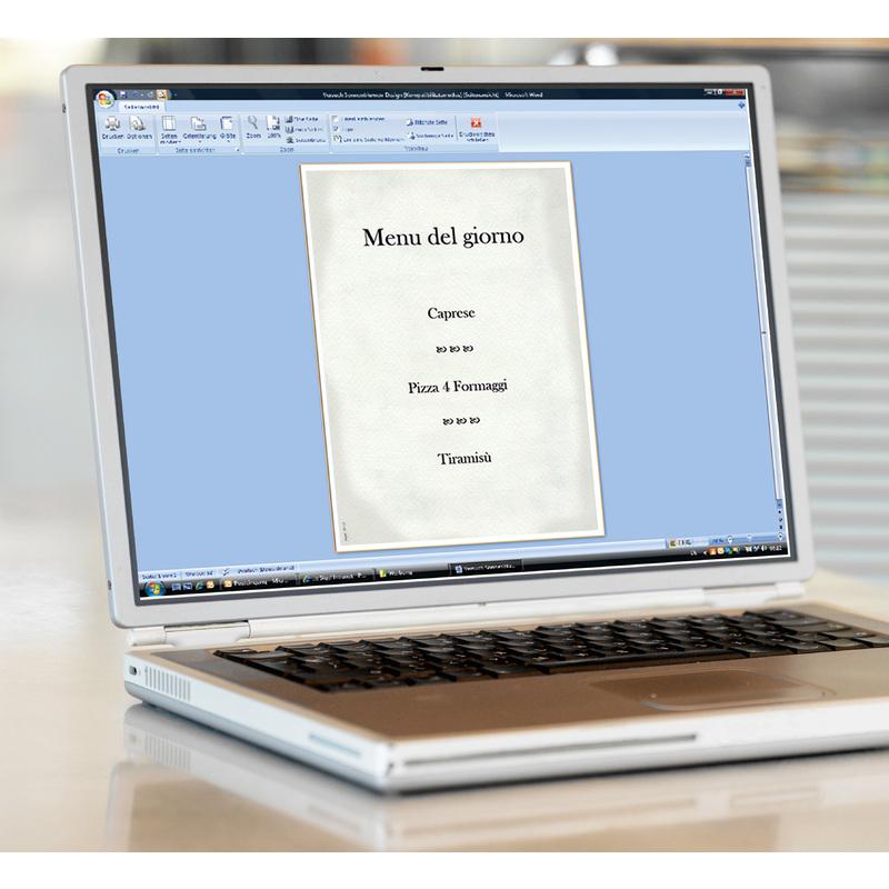 sigel Papier à motif, A4, 90 g/m2, motif "Menu neutre" Fournitures-business.fr motif "Menu neutre"