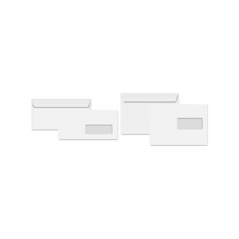 Clairalfa Enveloppes C5, 162 x 229 mm, avec fenêtre, blanc Grand Paris Fournitures Enveloppes Boîtes enveloppes bandes adhésives Clairalfa Enveloppes C5