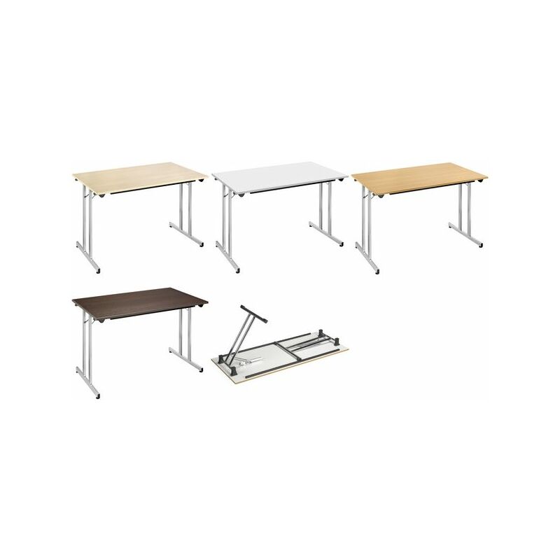 SODEMATUB Table pliante TPMU126WA, 1.200 x 600 mm, wenge/alu Grand Paris Fournitures Tables & comptoirs Tables rabatables SODEMATUB Table pliante TPMU126WA