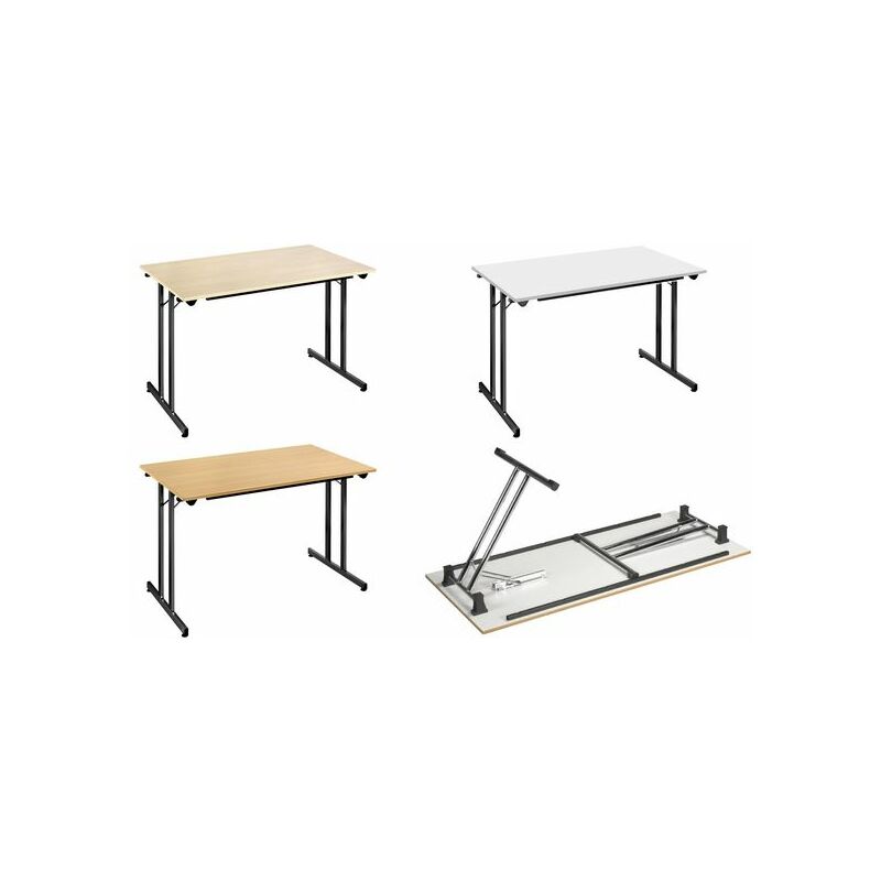 SODEMATUB Table pliante TPMU126HN, 1.200 x 600 mm,hêtre/noir Grand Paris Fournitures Tables & comptoirs Tables rabatables SODEMATUB Table pliante TPMU126HN