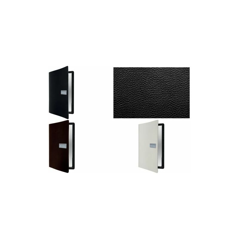 Securit Protège-menus RAW, A4, en cuir, noir Fournitures-business.fr Hotels & restaurants Cartes de menus en cuir Securit Protège-menus RAW