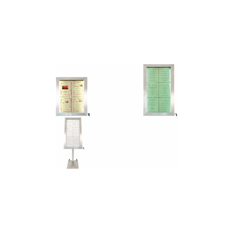 Securit Base pour vitrine d'affichage STAINLESS STELL Grand Paris Fournitures Restauration - Vitrines Vitrines LED