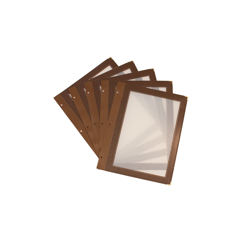 Securit Inserts pour protège-menus WOOD, marron Fournitures-business.fr Hotels & restaurants Cartes de menus en plastique Securit Inserts pour protège-menus WOOD