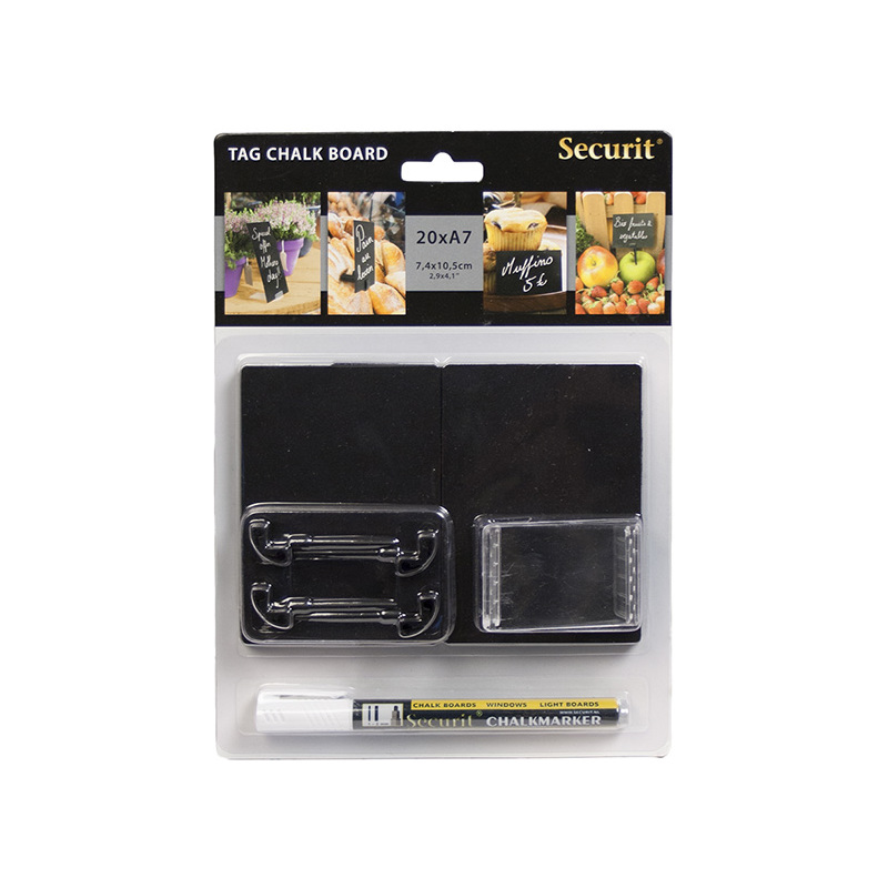 Securit Ardoise A7, noir, kit de 20 Grand Paris Fournitures noir