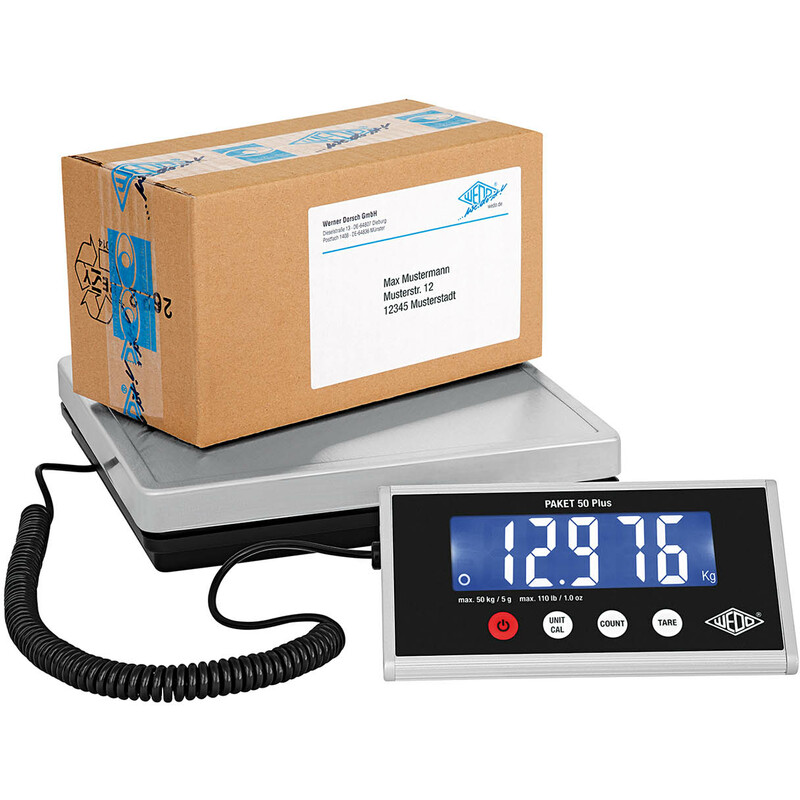WEDO Pèse-paquet électronique Paket 50 Plus, 50 kg Grand Paris Fournitures 50 kg