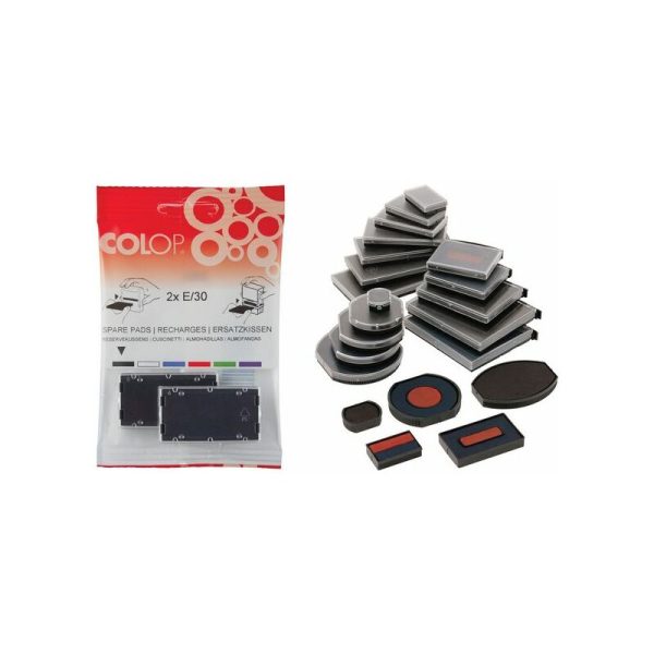 Tampons & encreurs de couleur Recharges d'encreur COLOP Coussinet encreur de rechange E/R30