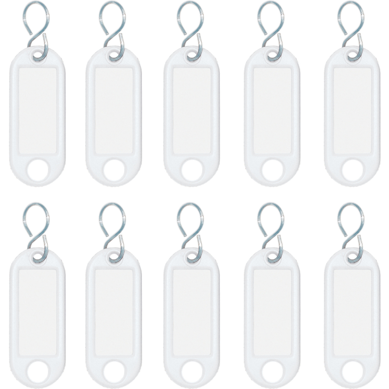 WEDO Porte-clés avec crochet en S, petit paquet, blanc Grand Paris Fournitures Armoires de sécurités &accessoires Porte-clés WEDO Porte-clés avec crochet en S